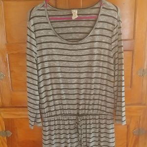 Black and grey striped dress
